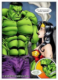 Wonder Woman versus the Incredibly Horny Hulk! (Marvel vs DC) [Leandro Comics] rule 34 porn comic cover