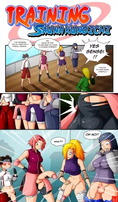 Training Sauna Kunoichi (Naruto) [WitchKing00] rule 34 porn comic cover