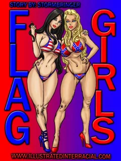 Flag Girls [IllustratedInterracial] rule 34 porn comic cover
