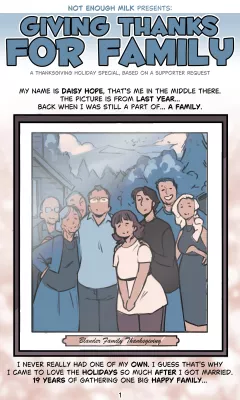 Giving Thanks for Family [NotEnoughMilk] rule 34 porn comic cover