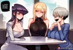 Komi X Marin X Uzaki Blacked porn comic rule 34 porn comic cover