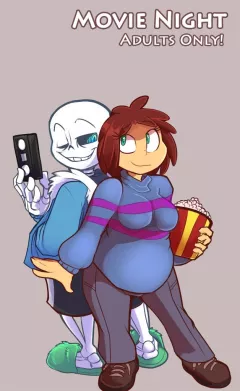 Movie Night - Undertale rule 34 porn comic cover