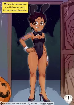 Girls at a Halloween Party The Owl House rule 34 porn comic cover