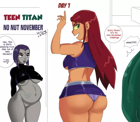 No Nut November (Teen Titans) [VN Simp] rule 34 porn comic cover