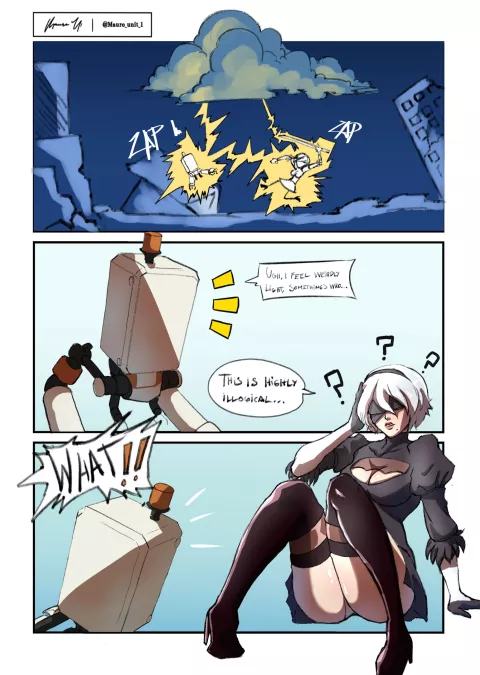 2B or not 2B (NieR:Automata) [TSFSingularity] rule 34 porn comic cover