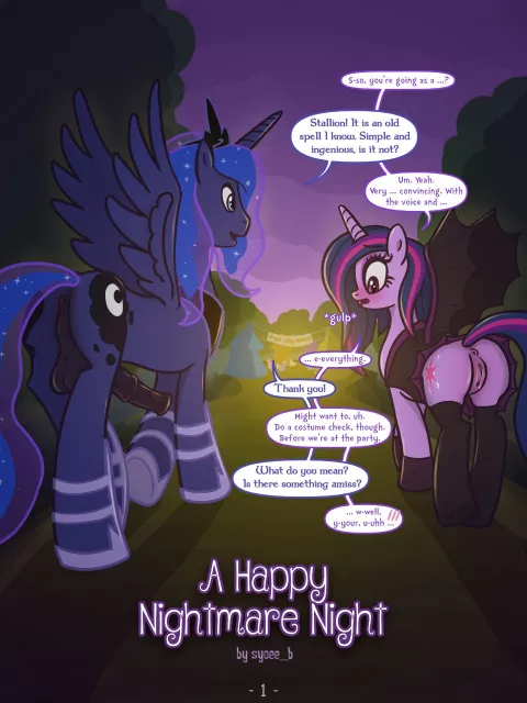 A Happy Nightmare Night (My Little Pony – Friendship Is Magic) [Syoee_B] rule 34 porn comic cover