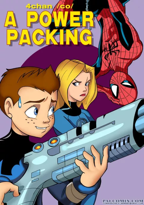 A Power Packing (Power Pack, Spider-Man) [Palcomix] rule 34 porn comic cover