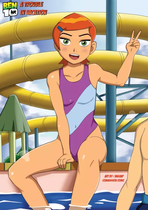 A Trouble in Vacation (Ben 10) [VN Simp] rule 34 porn comic cover