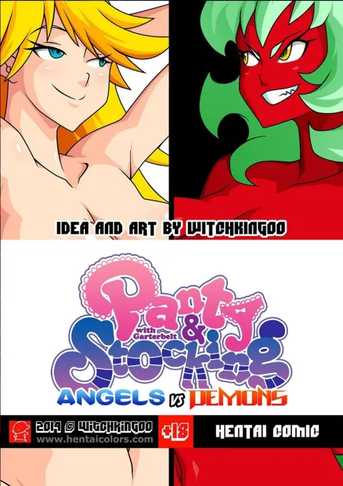 Angels Vs. Demons (Panty And Stocking With Garterbelt) [WitchKing00] rule 34 porn comic cover