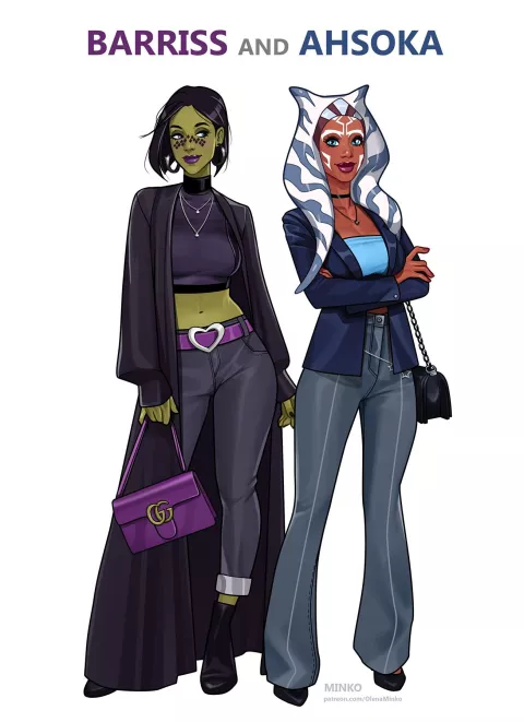 Barriss and Ahsoka (Star Wars) [Olena Minko] rule 34 porn comic cover