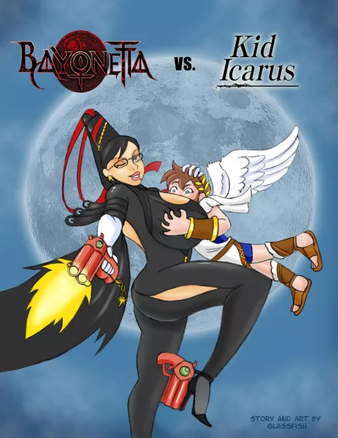 Bayonetta VS Kid Icarus (Kid Icarus , Bayonetta) [Glassfish] rule 34 porn comic cover