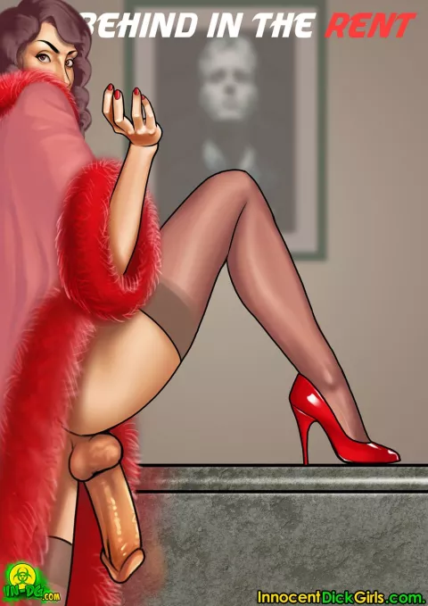 Behind In The Rent – Christine [InnocentDickGirls] rule 34 porn comic cover