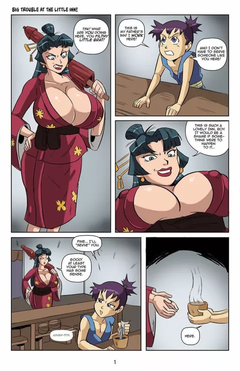 Big Trouble At The Little Inn! (Manyuu Hikenchou) [Glassfish] rule 34 porn comic cover