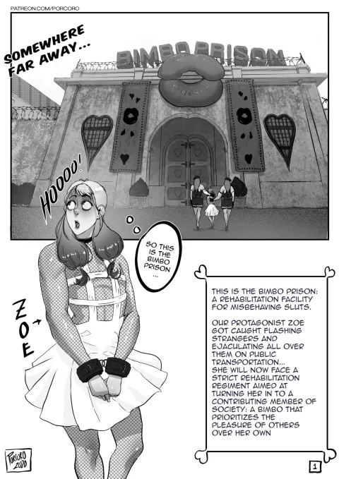 Bimbo Prison [Porcoro] rule 34 porn comic cover
