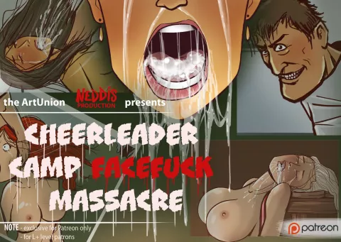 Cheerleader Camp Facefuck Massacre [Disarten] rule 34 porn comic cover