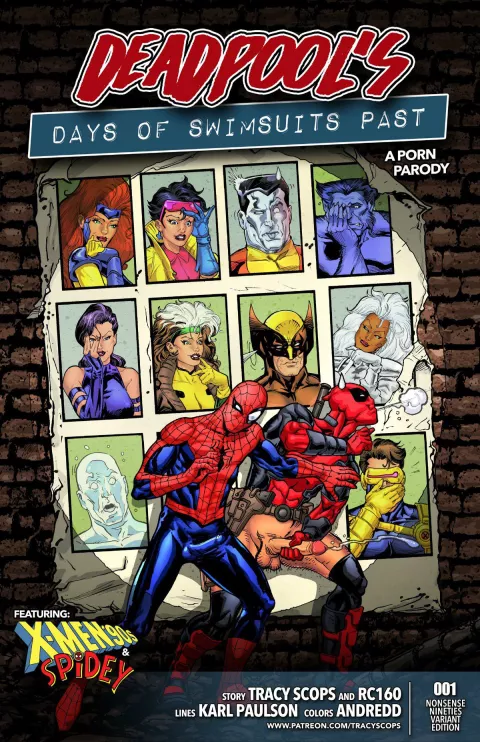 Days Of Swimsuit Past (Spider-Man , Deadpool , X-Men) [Tracy Scops] rule 34 porn comic cover