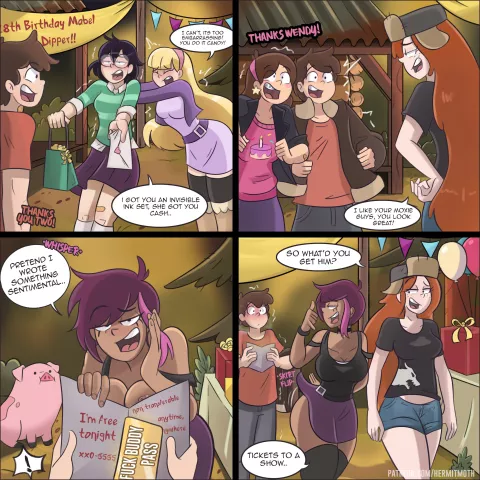 Dipper gets a slice of goth cake (Gravity Falls) [Hermit Moth] rule 34 porn comic cover