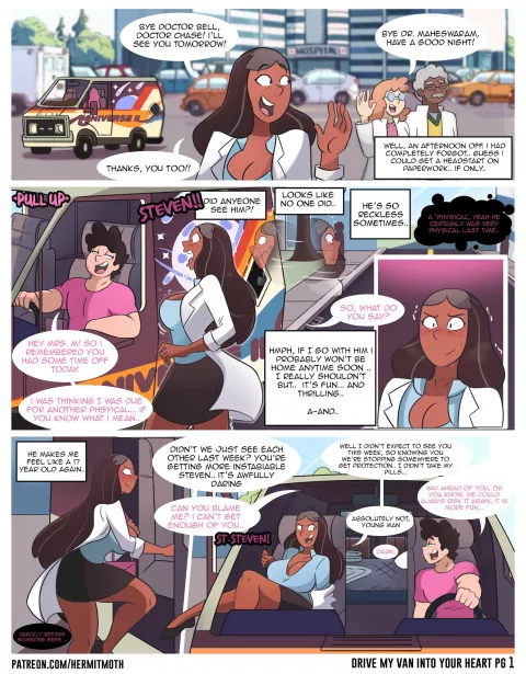 Drive My Van Into Your Heart (Steven Universe) [Hermit Moth] rule 34 porn comic cover