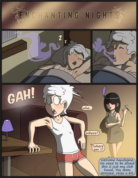 Enchanting Nights (The Loud House) [MedullaMind] rule 34 porn comic cover