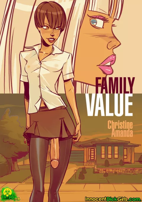 Family Value – Christine [InnocentDickGirls] rule 34 porn comic cover