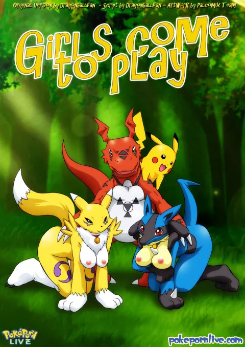 Girls Come To Play (Pokemon , Digimon) [Palcomix] rule 34 porn comic cover