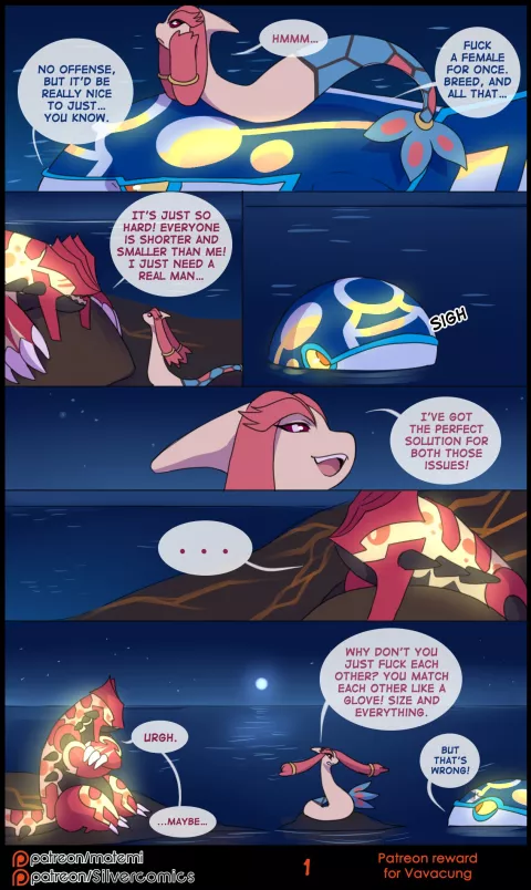 Groudon x Kyogre (Pokemon) [Matemi] rule 34 porn comic cover