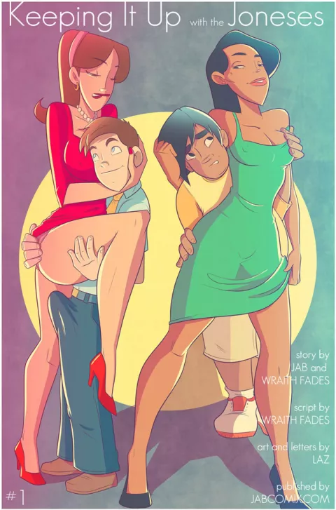 Keeping It Up With The Joneses [JABComix] rule 34 porn comic cover