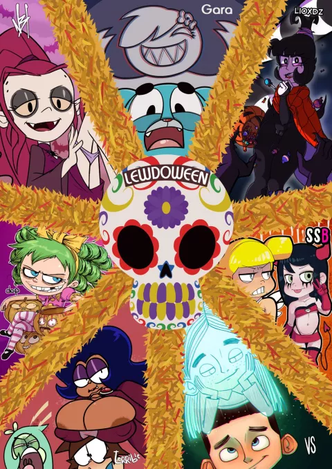 Lewdoween (Various) [N3F] rule 34 porn comic cover