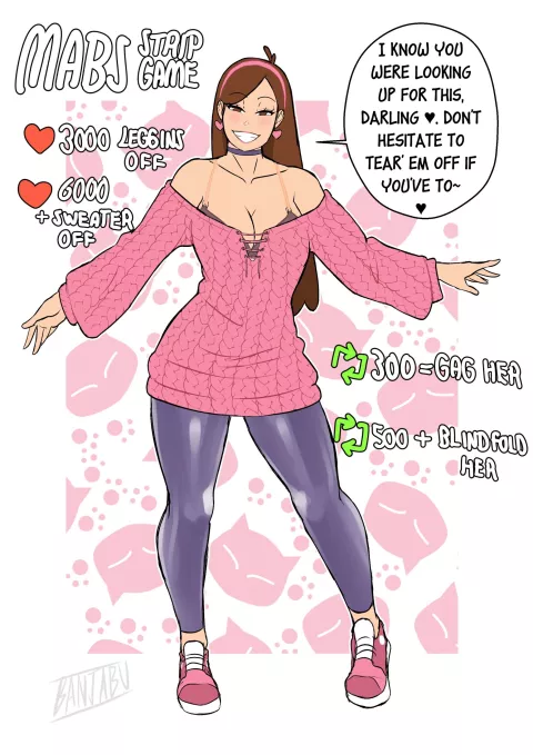 Mabel &amp; Candy Stripgame (Gravity Falls) [Banjabu] rule 34 porn comic cover