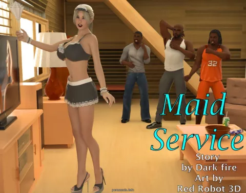 Maid Service [BlackonWhite3D] rule 34 porn comic cover
