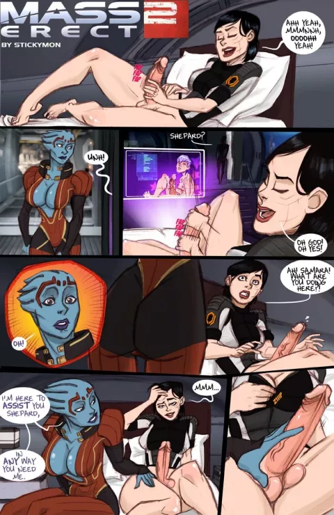 Mass Erect 2 (Mass Effect) [Stickymon] rule 34 porn comic cover