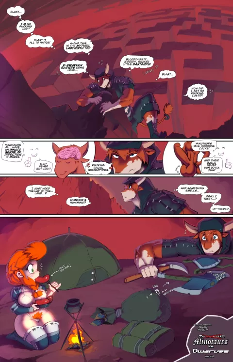Minotaurs VS Dwarves [Fred Perry] rule 34 porn comic cover