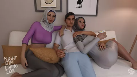 Night At The Living Room [Crispy Cheese] rule 34 porn comic cover