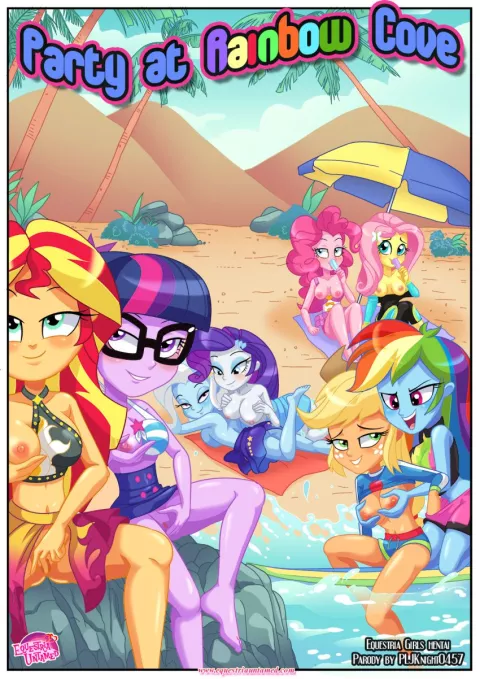 Party at Rainbow Cover (My Little Pony – Equestria Girls) [Palcomix] rule 34 porn comic cover