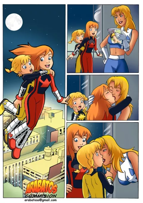 Power Threesome (Fantastic Four , Power Pack) [Arabatos] rule 34 porn comic cover