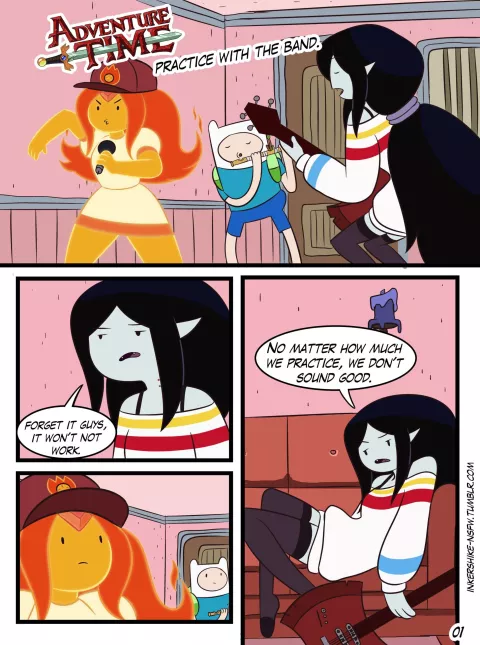 Practice With The Band (Adventure Time) [Inker Comics] rule 34 porn comic cover