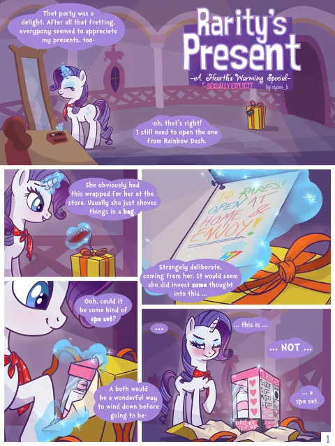 Rarity’s Present (My Little Pony – Friendship is Magic) [Syoee_B] rule 34 porn comic cover