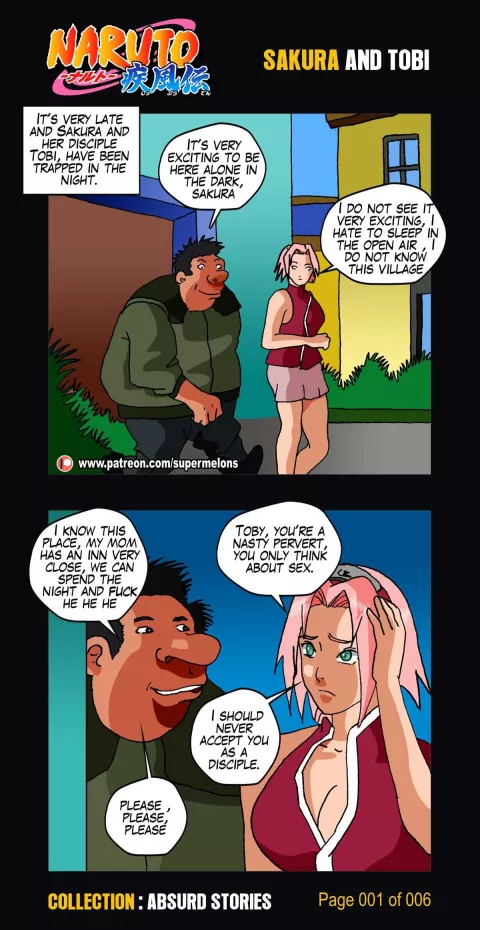 Sakura and Tobi (Naruto) [Super Melons] rule 34 porn comic cover