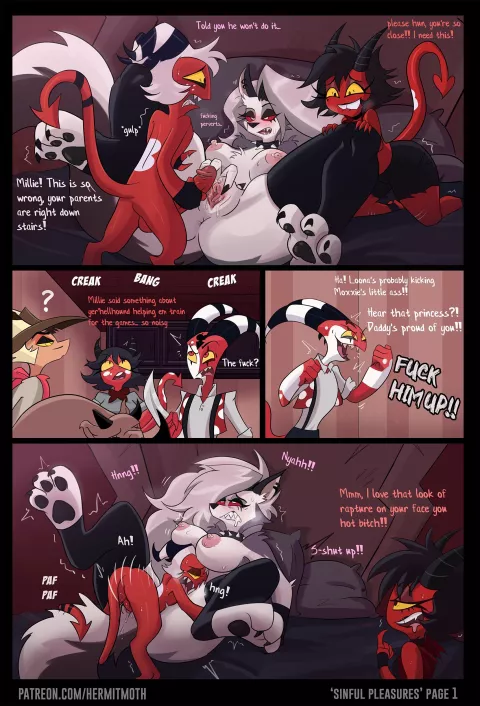 Sinful Pleasures (Helluva Boss) [Hermit Moth] rule 34 porn comic cover