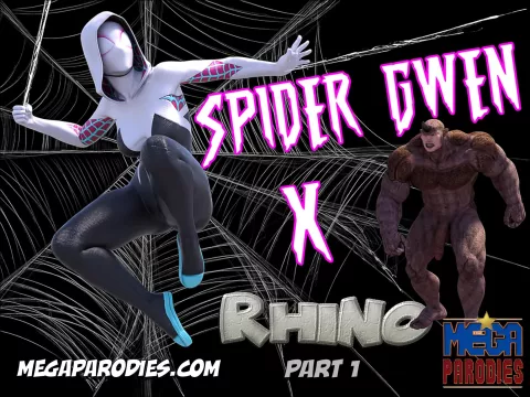 Spider-Gwen X Rhino (Spider-Man) [MegaParodies] rule 34 porn comic cover