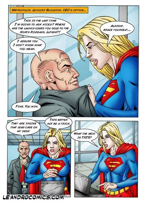 Supergirl vs. Lex Luthor: The Sexy Interrogation Session! (Supergirl) [Leandro Comics] rule 34 porn comic cover