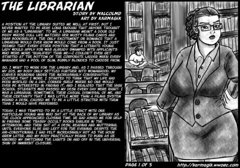 The Librarian [Karmagik] rule 34 porn comic cover