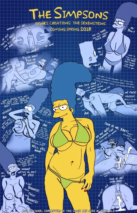 The Sexensteins (The Simpsons) [Brompolos] rule 34 porn comic cover