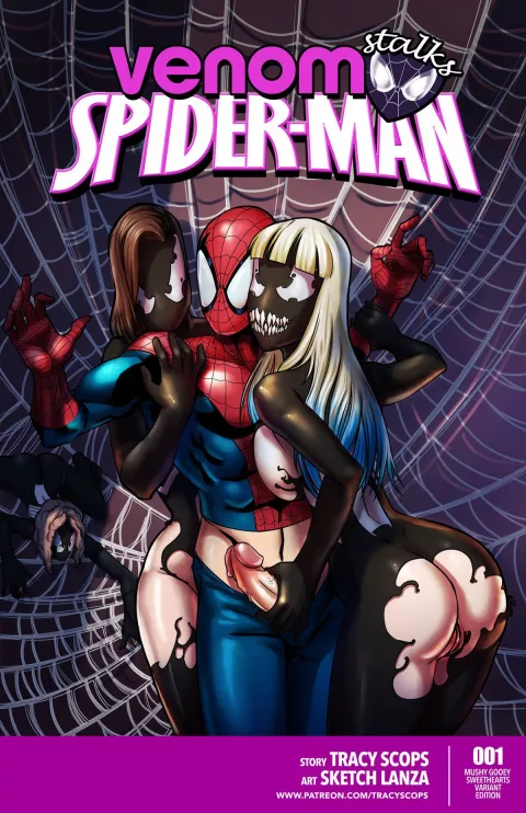 Venom Stalks Spider-Man (Spider-Man) [Tracy Scops] rule 34 porn comic cover