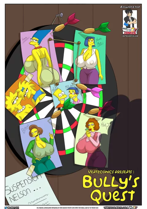 Bully’s Quest (The Simpsons) [Arabatos , Ventz Comics] rule 34 porn comic cover