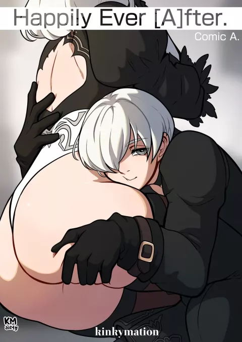 Happily Ever [A]fter (Nier: Automata) [Kinkymation] rule 34 porn comic cover