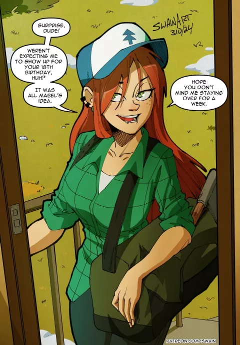 Wendy’s Visit (Gravity Falls) [Swain Art] rule 34 porn comic cover