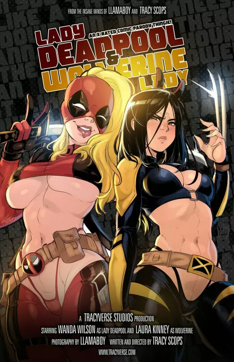 Lady Deadpool and Wolverine Lady [Tracy Scops] rule 34 porn comic cover