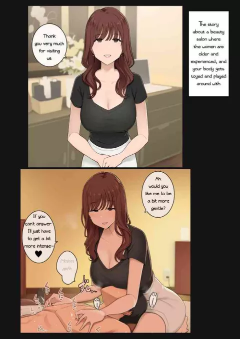 A Story About an Esthe Salon Where a Sadistic Big Sister Takes Away Your Right to Refuse and Unilaterally Toys with Your Body [Wakamatsu] rule 34 porn comic cover