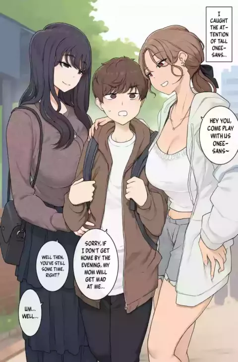 Sex Where I'm Sandwiched Between Tall, Busty Onee-sans and Unable to Escape (Wakamatsu) rule 34 porn comic cover